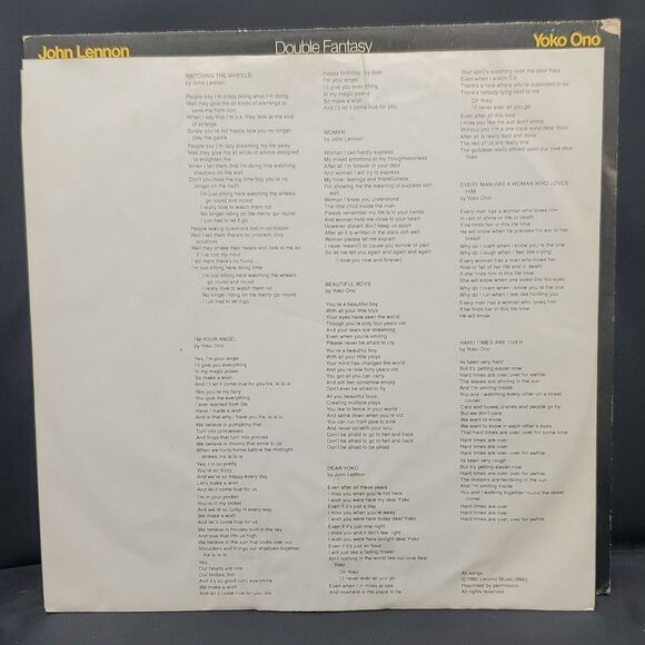 1980 John Lennon Yoko Ono Double Fantasy LP Record Album Vinyl - Picture 4 of 11